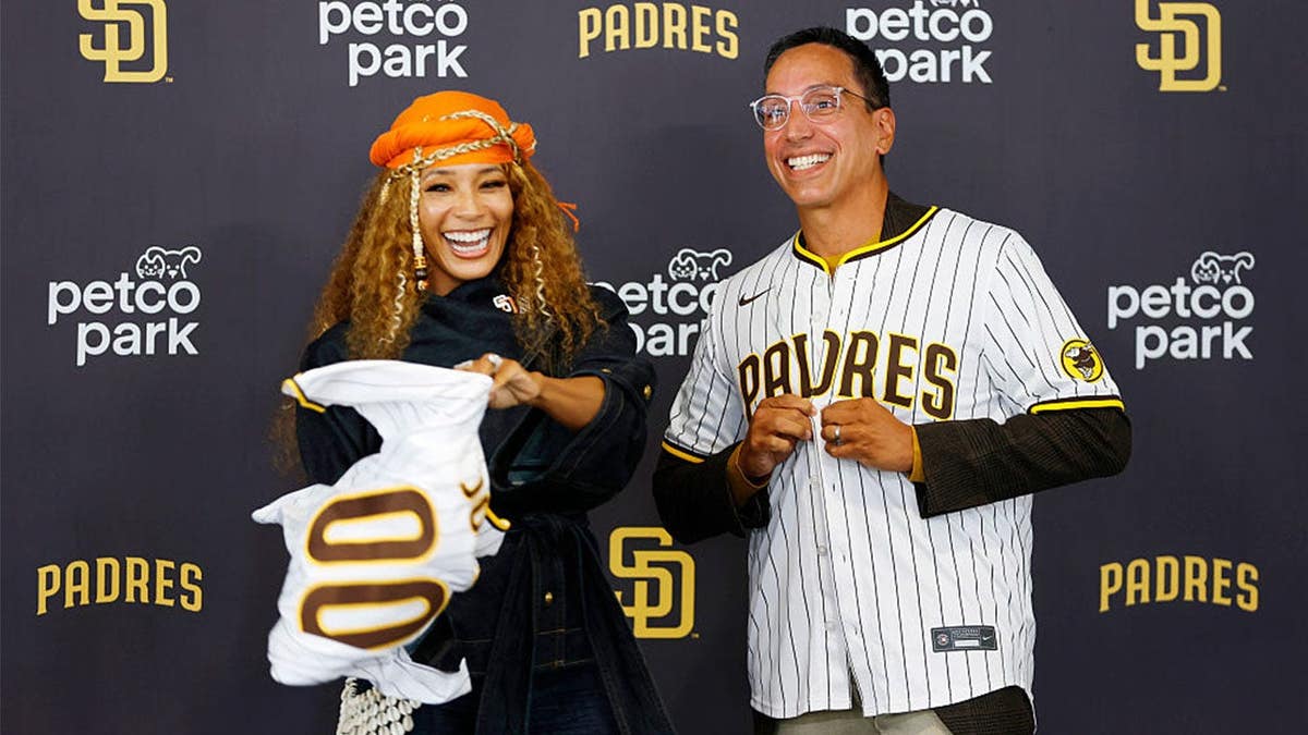 San Diego Padres owners Kwanza Jones and José E. Feliciano were introduced