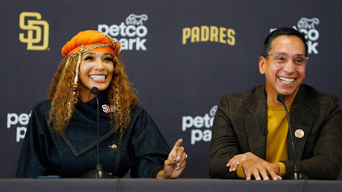 San Diego Padres owners Kwanza Jones and José E. Feliciano