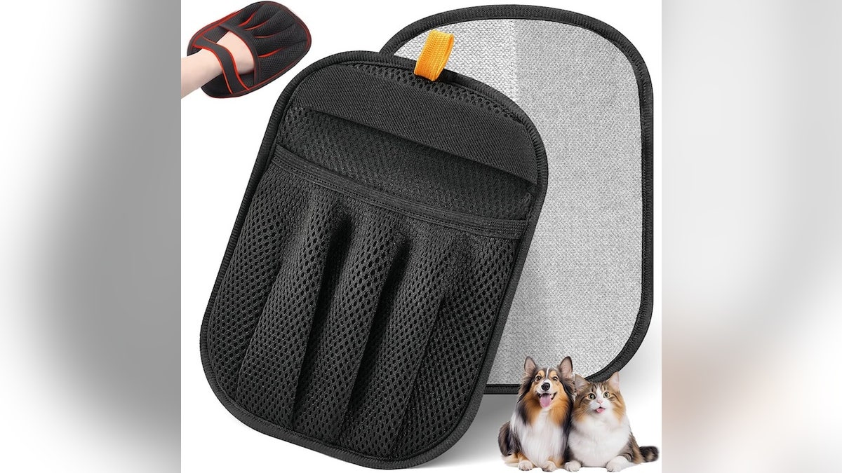 This pet hair-removal glove can be tossed in the washing machine.