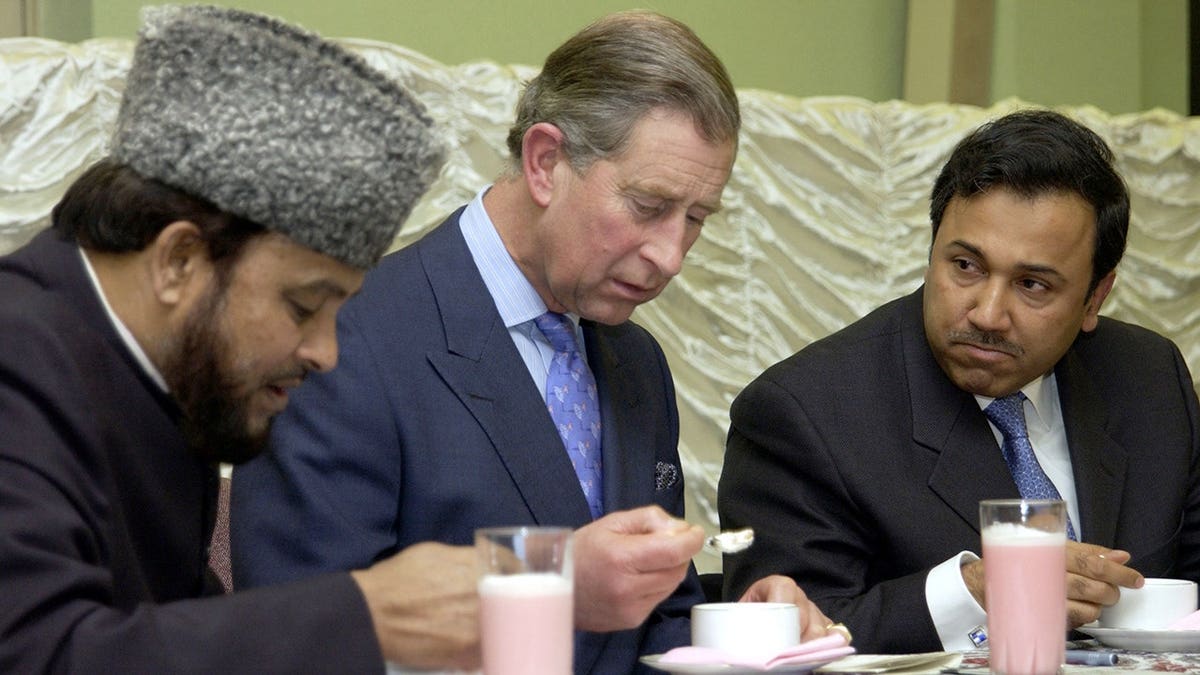 Prince Charles joins British Muslims at a breaking-fast ceremony inside the East London Mosque.