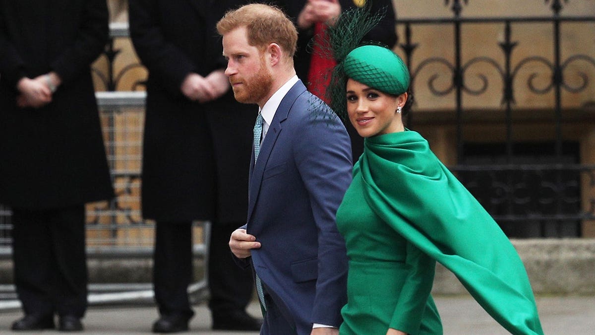 Prince Harry and Meghan arrive at Westminster Abbey for Commonwealth Day Service.