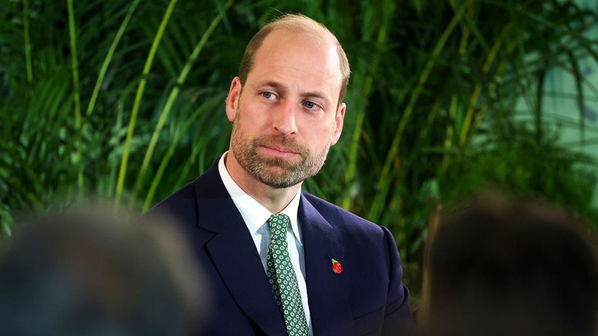Prince William, Prince of Wales, takes part in a panel discussion at Portside Tower.