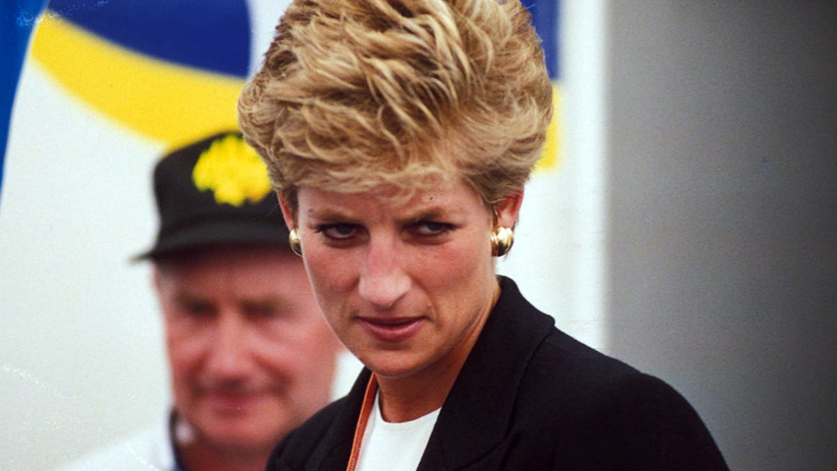 Princess Diana at the British Grand Prix.