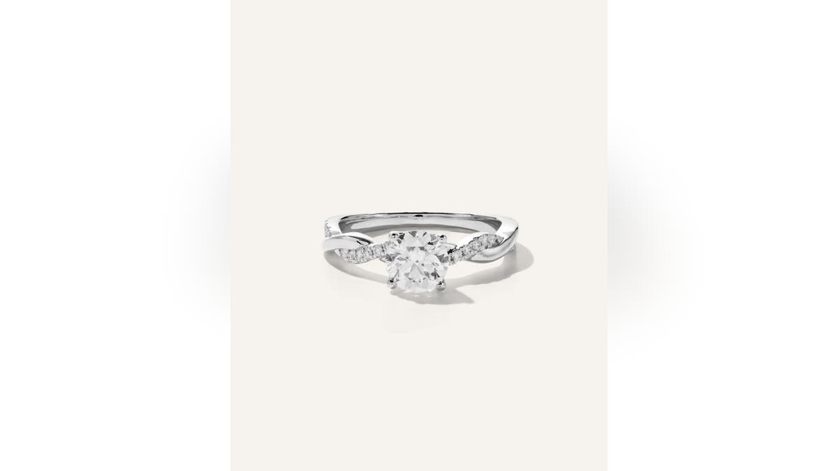 The slight twist in this ring adds a fun element.