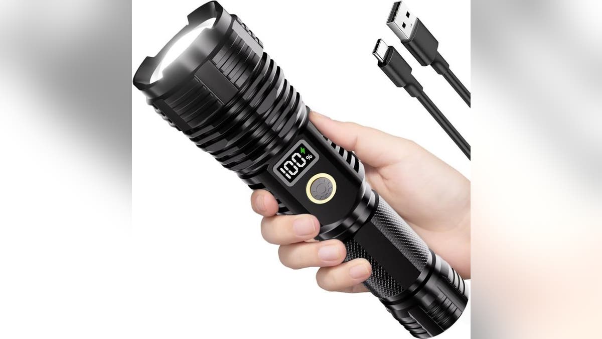 Recharge this flashlight for long-lasting light.