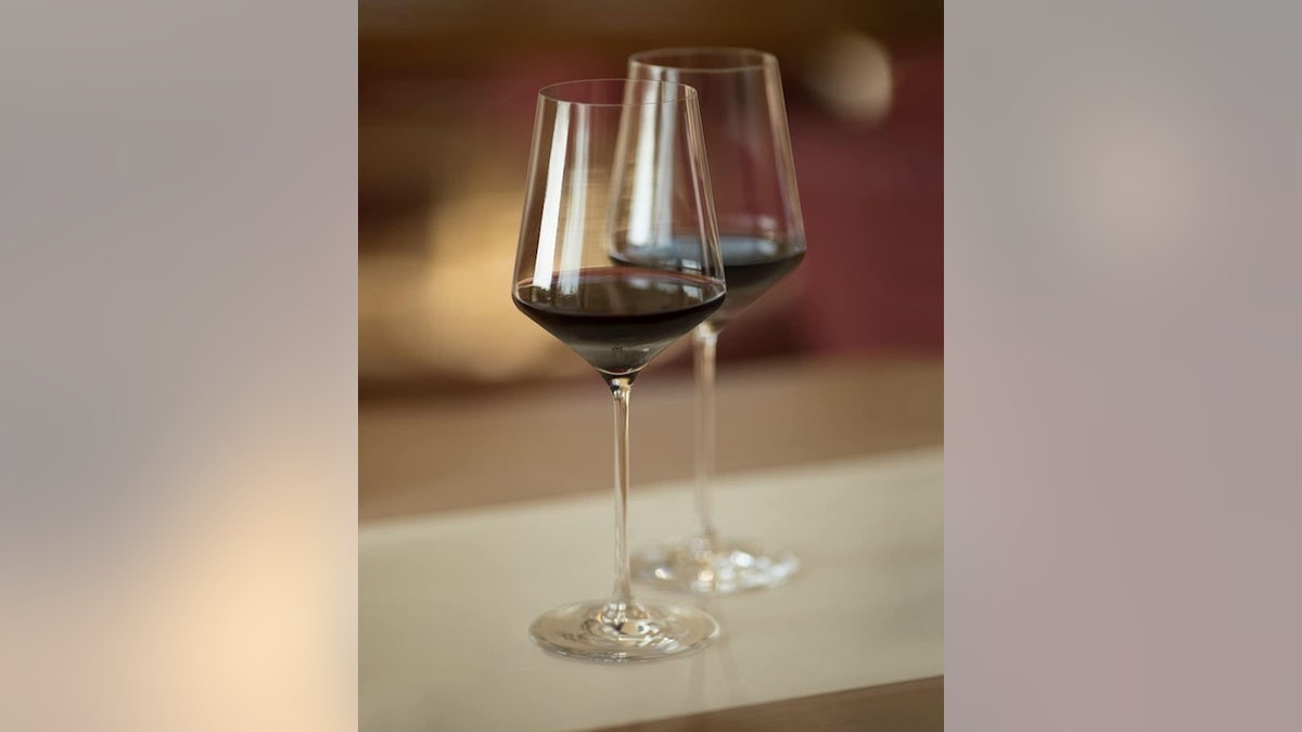 Aerate and swirl red wine in these hand-blown glasses.