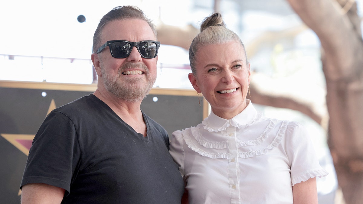 Ricky Gervais and Jane Fallon
