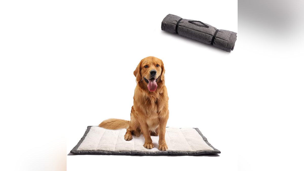 Conveniently roll up this bed for easy storage.