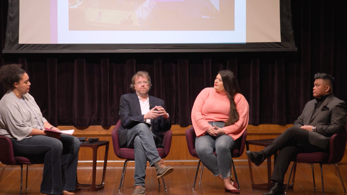 (From left to right) Krystal Klingenberg, John Troutman, Ashley Mayor and Theodore Gonzalves (YouTube/National Museum of American History)