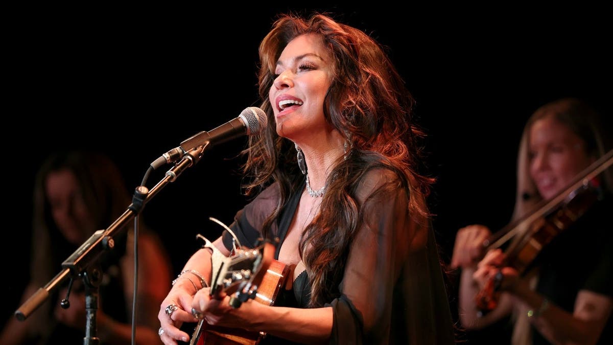 Shania Twain performs on stage at Racket NYC in New York City.