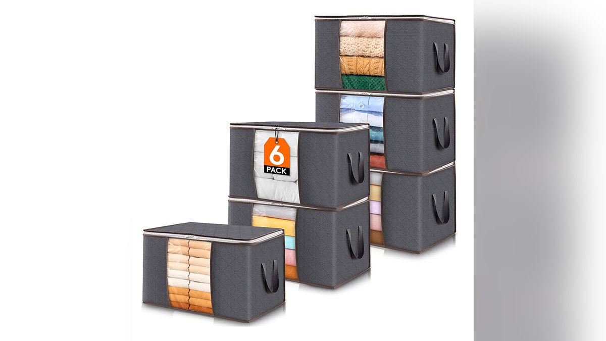 These bins fold flat when not in use.