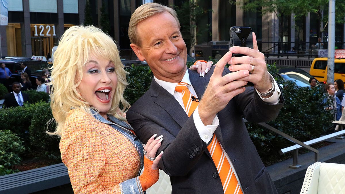 Dolly Parton and Steve Doocy on Aug. 23, 2026