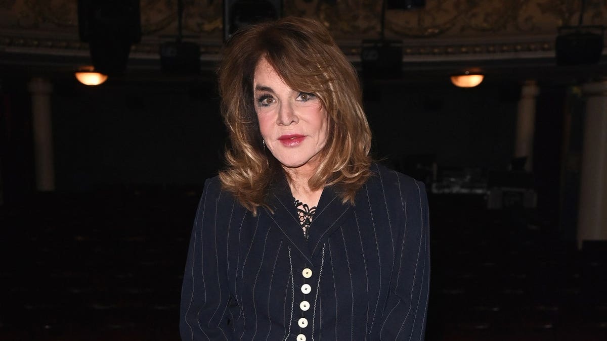 Stockard Channing suit and stage