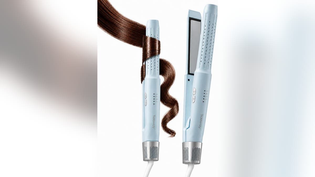 Curl or straighten your hair with one device.
