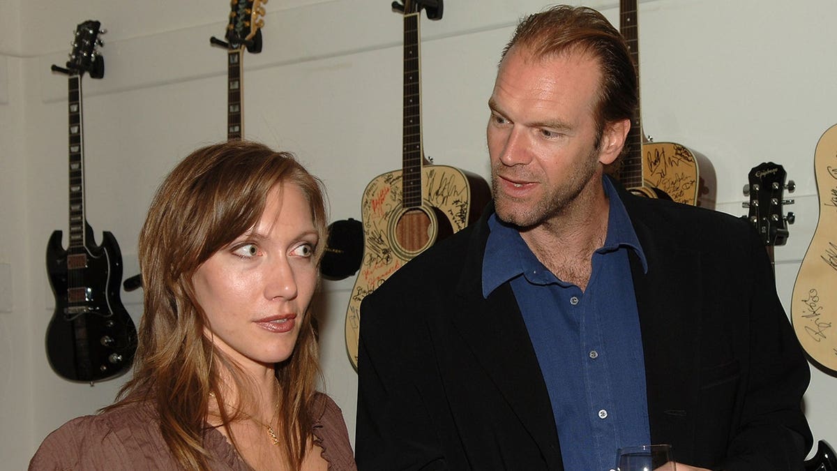 Tyler Mane and Renee Gearlings attend a Stanley Cup Playoff Party in Beverly Hills.