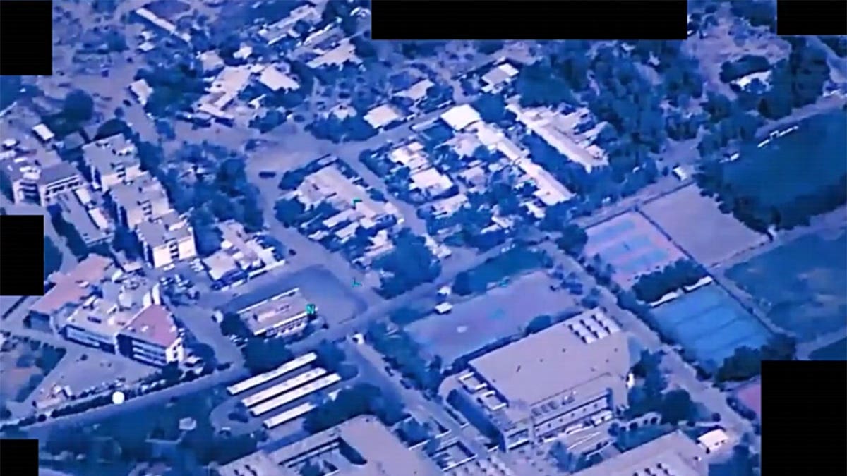 Screenshot of footage the War Department released of what appears to be a UAP aloft somewhere over the Middle East.