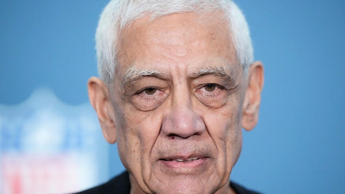 Vinod Khosla speaks during a news conference at an NFL owners meeting in Atlanta.