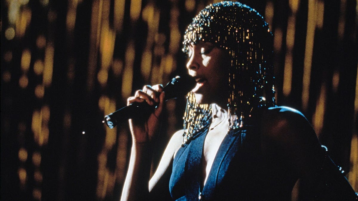Whitney Houston in a scene from "The Bodyguard" in 1992.