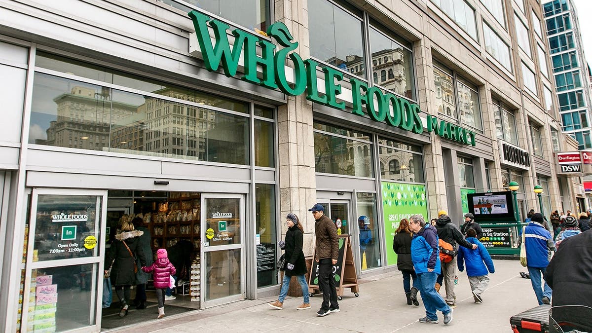 The exterior of a Whole Foods Market store.