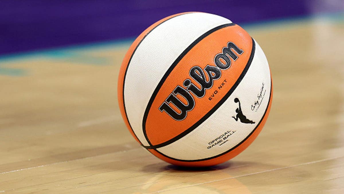 Wilson WNBA game ball during Los Angeles Sparks and Seattle Storm game.