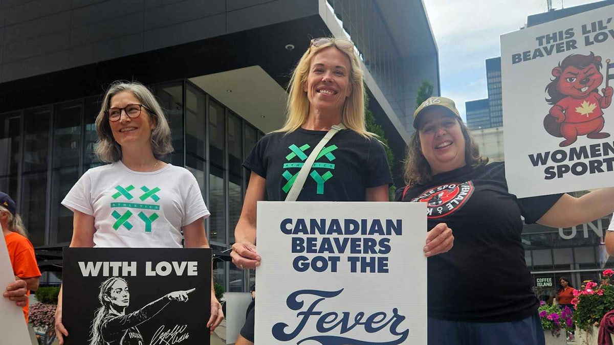 April Hutchinson outside ScotiaBank Arena