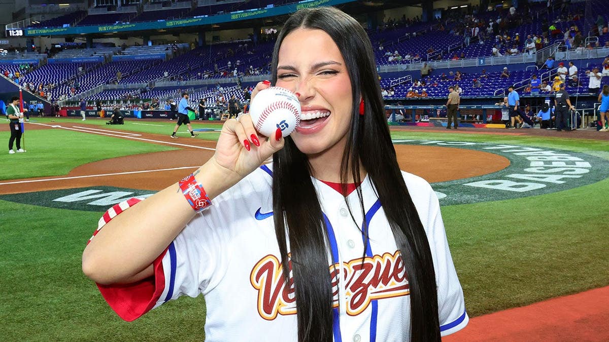 Zhamira Zambrano poses for a photo at loanDepot park in Miami.