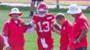 Chiefs rookie standout Cyrus Allen exits practice after scary collision with teammate Kaiir Elam