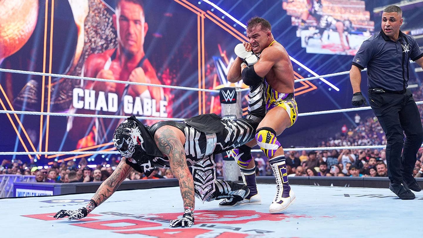 Chad Gable overcome with emotion as he beats Penta for the Intercontinental Championship at SummerSlam