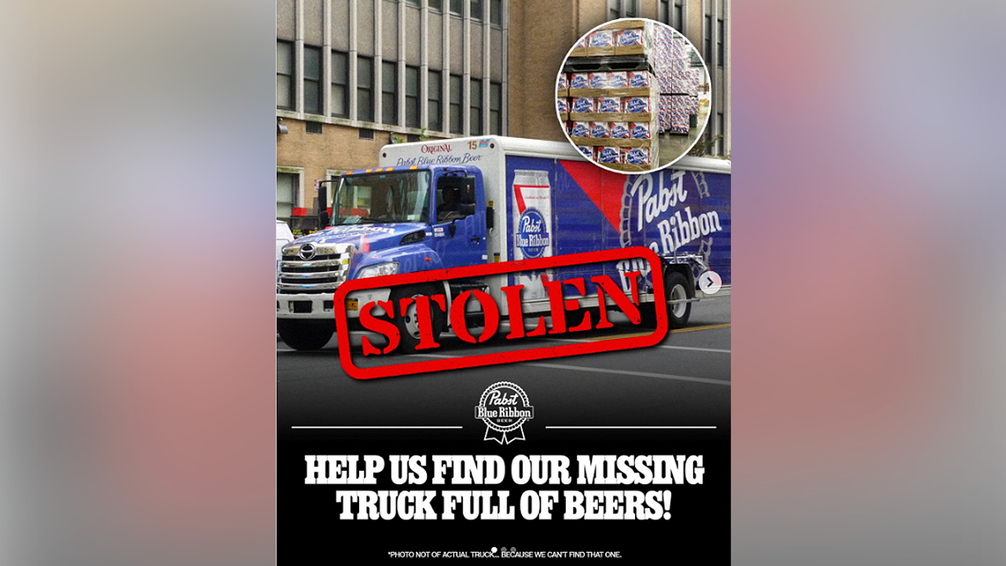 Bandidos de cerveja roubam caminhão da PBR transportando 50 mil latas na Califórnia, deixando marca implorando por ajuda