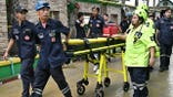 Emergency responders after a school shooting in Thailand