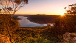 View of Nattai National Park in Australia at sunset