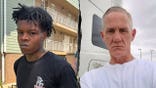A split image showing Devin Rice, a young man with dreadlocks in a black T-shirt, on the left, and Fredrick Lytton, an older man in a white T-shirt in front of a truck, on the right.