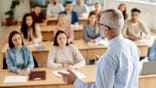 Professor lectures a class