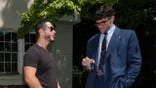 Abdul El-Sayed talks poolside with streamer Hasan Piker at a party in Detroit.