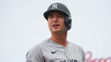 Anthony Volpe of the New York Yankees looks on during a game at Wrigley Field.