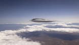 B-21 Raider flying through the air