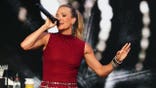 Carrie Underwood performs onstage during a concert in Silvis, Illinois.