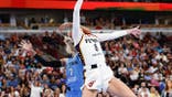 Sophie Cunningham getting fouled by DiJonai Carrington