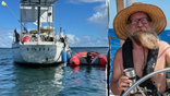 A composite image shows the Ishi sailboat and Donald Steven Lang aboard a vessel
