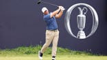 Chris Gotterup hits a tee shot during the third round of The 154th Open Championship at Royal Birkdale in Southport, England.