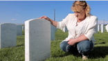 Kathy Hall at gravesite