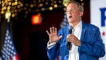 Ken Paxton speaks at a campaign event in Allen, Texas.