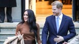 Meghan, Duchess of Sussex and Prince Harry depart Canada House in London.