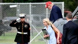 Natalie Harp, Donald Trump leave Marine One