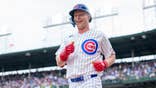 Pete Crow-Armstrong #4 of the Chicago Cubs celebrates