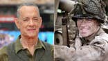 A split of Tom Hanks in 2026 and Neal McDonough in Band of Brothers