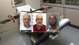 Composite image of an execution chamber with photos of Anthony Darrell Hines, Carlos Cuesta-Rodriguez and Jeremy Williams.
