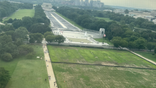 President Donald Trump blamed vandals for patchy grass on the National Mall