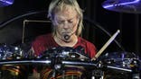 ZZ Top's Frank Beard playing the drums.