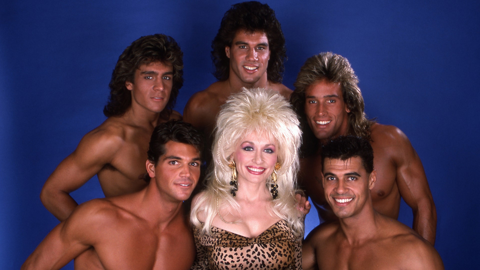 Dolly Parton and the chippendales.
